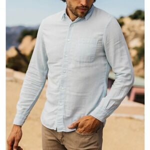 Hiroshi Kato The Ripper Shirt Aqua Blue Double Gauze Cotton Mens Small